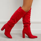 Bottes hautes à bout pointu tendance pour femmes