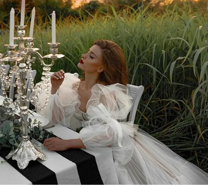 Robe de mariée princesse en Tulle pour femmes