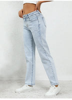 Jean taille moyenne vintage américain pour femmes