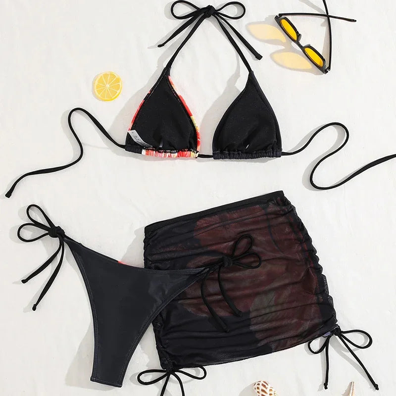 Ensemble maillot de bain 3 pièces pour femmes