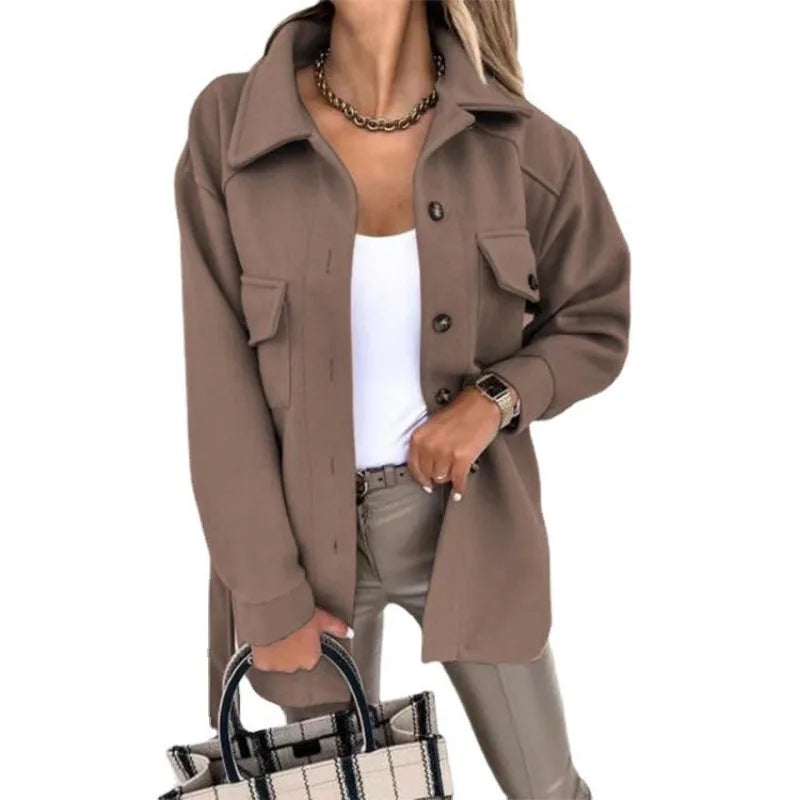 Veste en laine à manches longues pour femmes