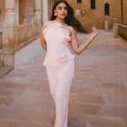 Robe longue élégante à imprimé floral pour femmes