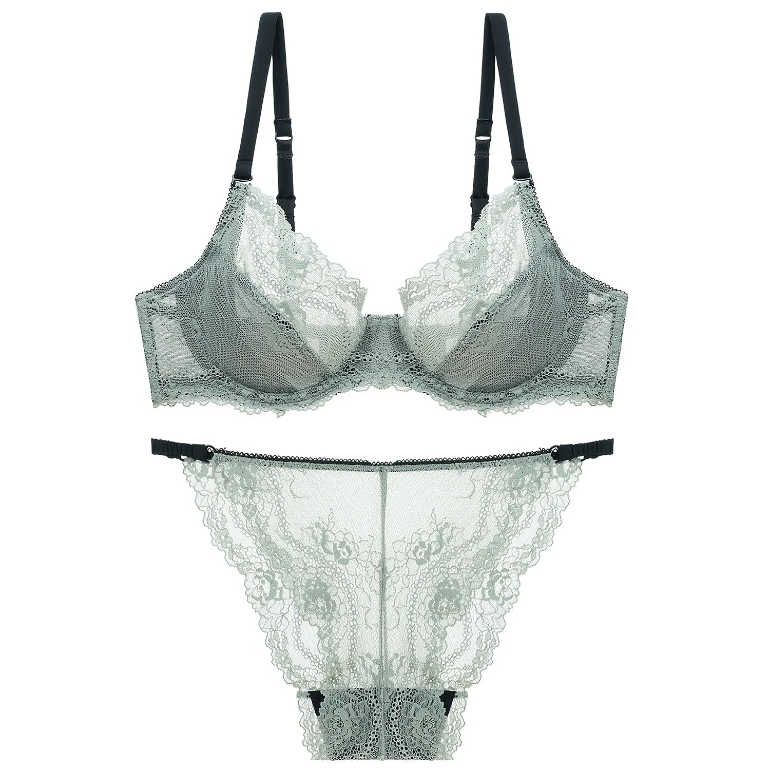 Ensemble de sous-vêtements français ultra fins soutien-gorge et culotte pour femmes