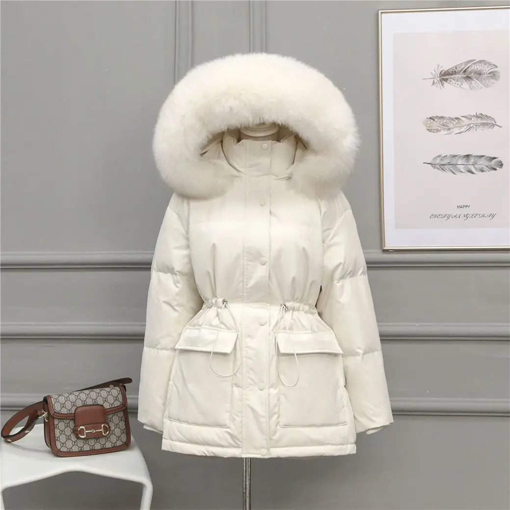 Parka Femme – Doublure Effet Fourrure et Coton Matelassé