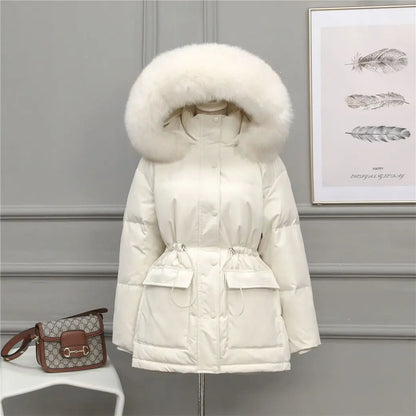 Parka Femme – Doublure Effet Fourrure et Coton Matelassé