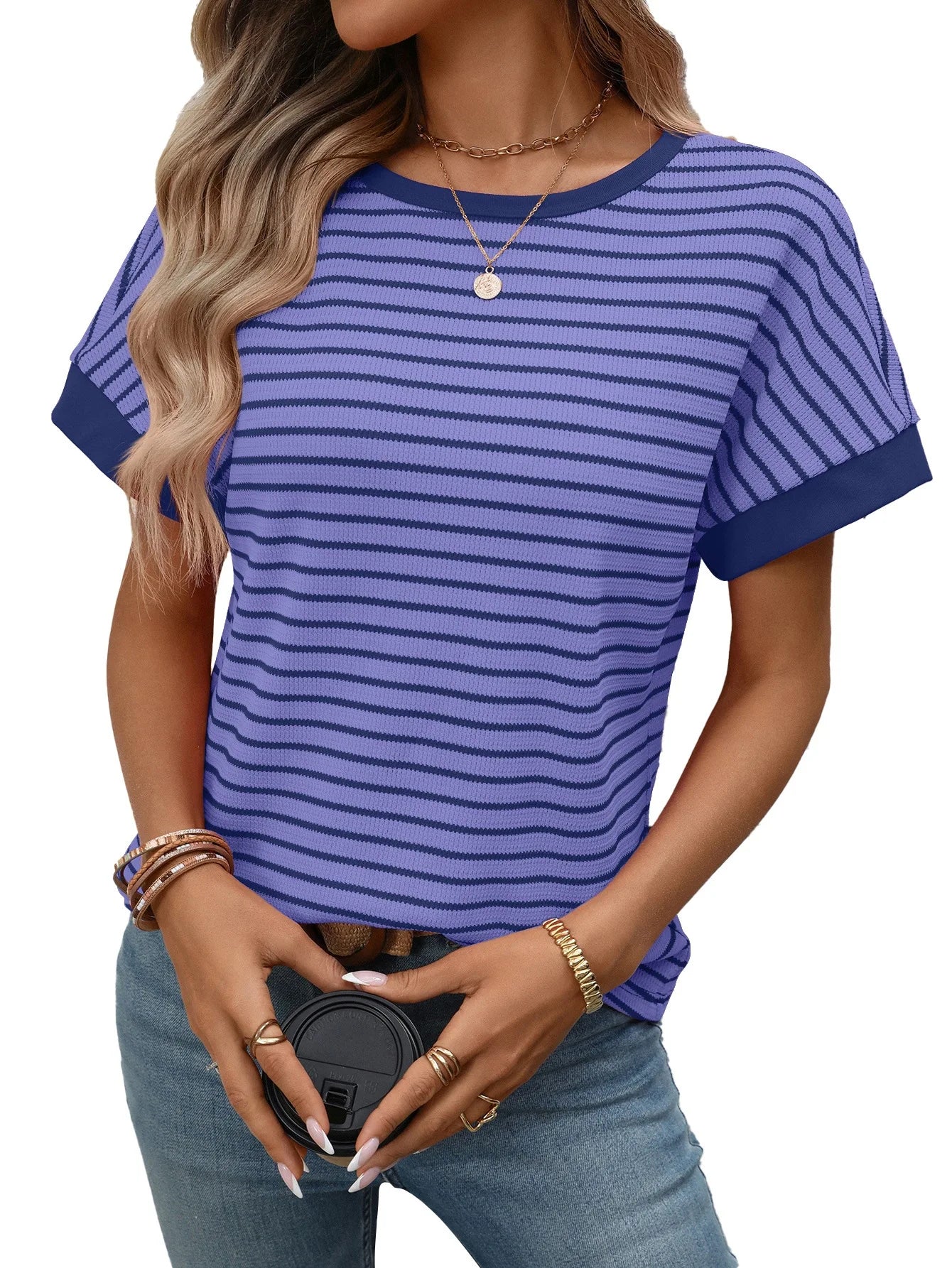T-shirts slim rayés pour femmes