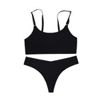 Ensemble glace soie sans couture sans fil soutien-gorge et string pour femmes