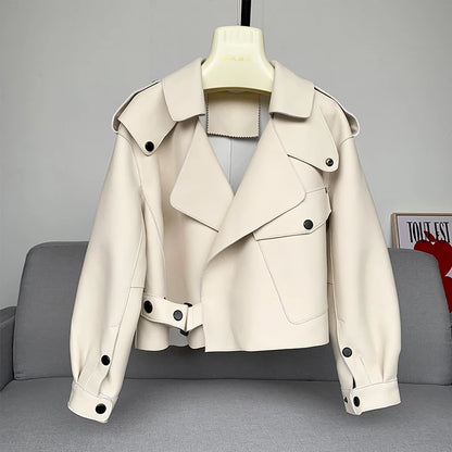 Manteau Femme – Peau de Mouton et Cuir Véritable