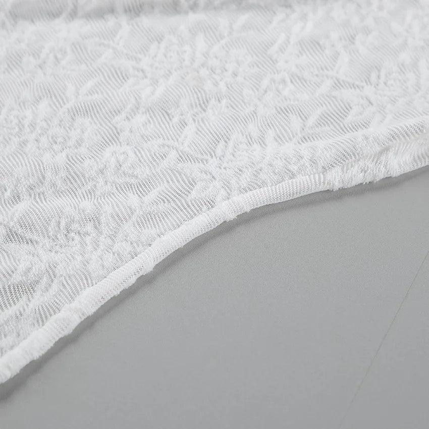 Chemisier en dentelle transparente blanche pour femmes