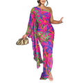 Robe de soirée longue sexy et élégante à imprimé intégral pour femmes