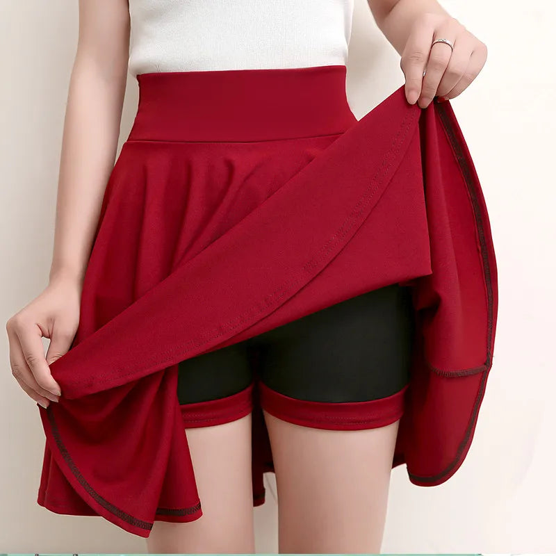 Jupes short plissée évasées pour femmes