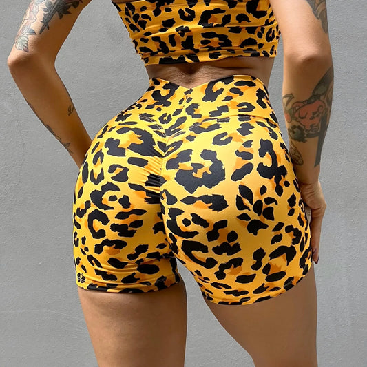 Short Léopard Femme – Taille Haute en V et Coupe Ajustée