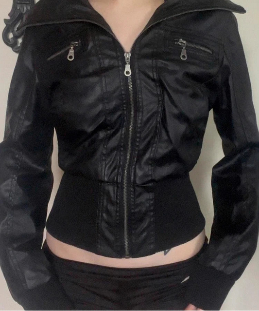 Veste Vintage Femme – Similicuir Grunge Streetwear