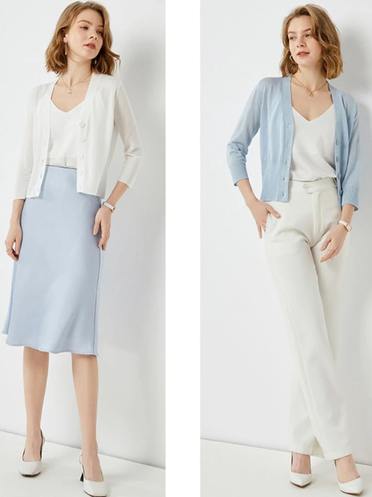Cardigan à manches longues pour femmes