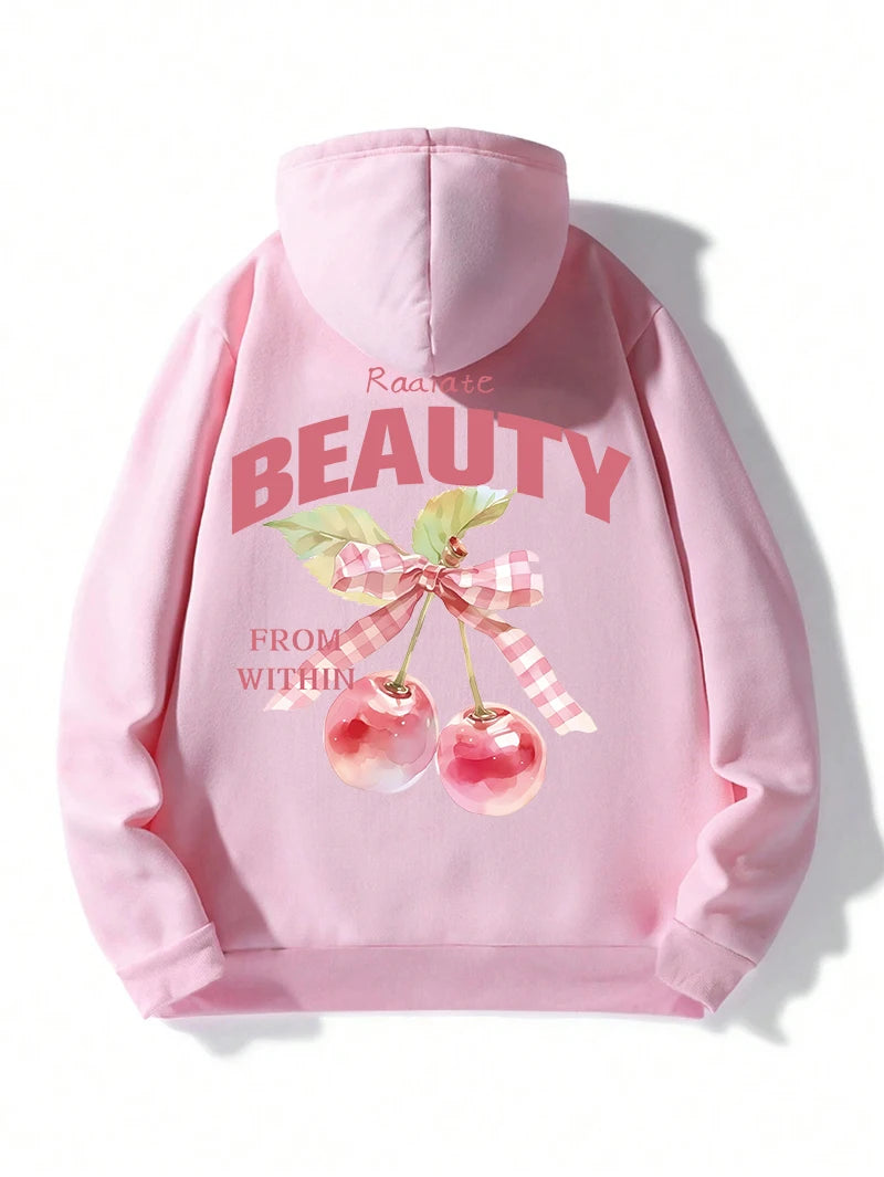 Sweat à capuche Pink Cherries pour femmes