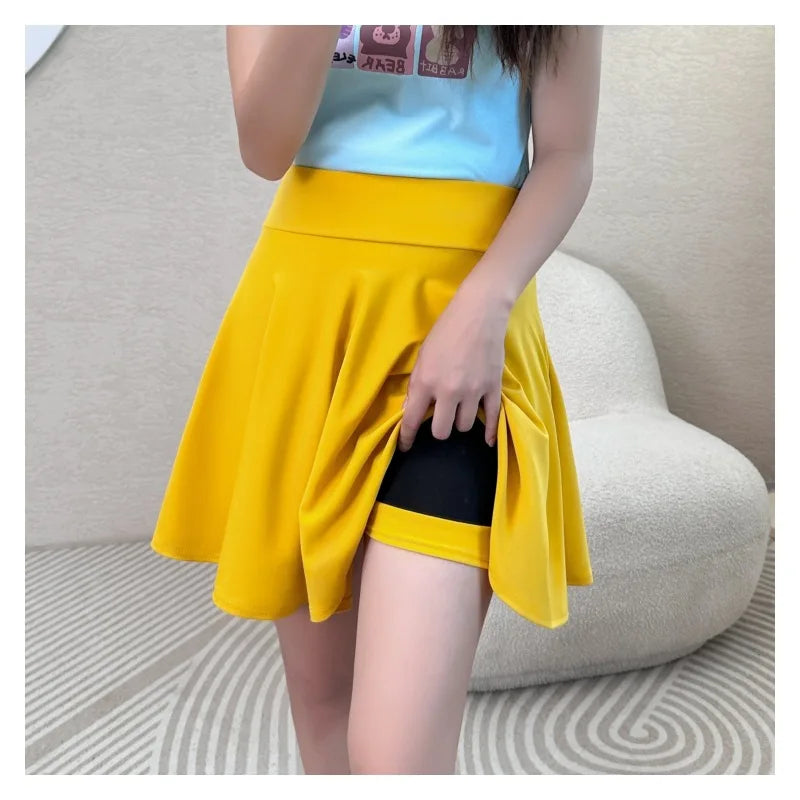 Jupes short plissée évasées pour femmes