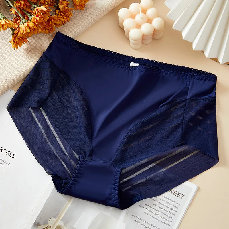 Culotte en dentelle taille haute sans couture pour femmes