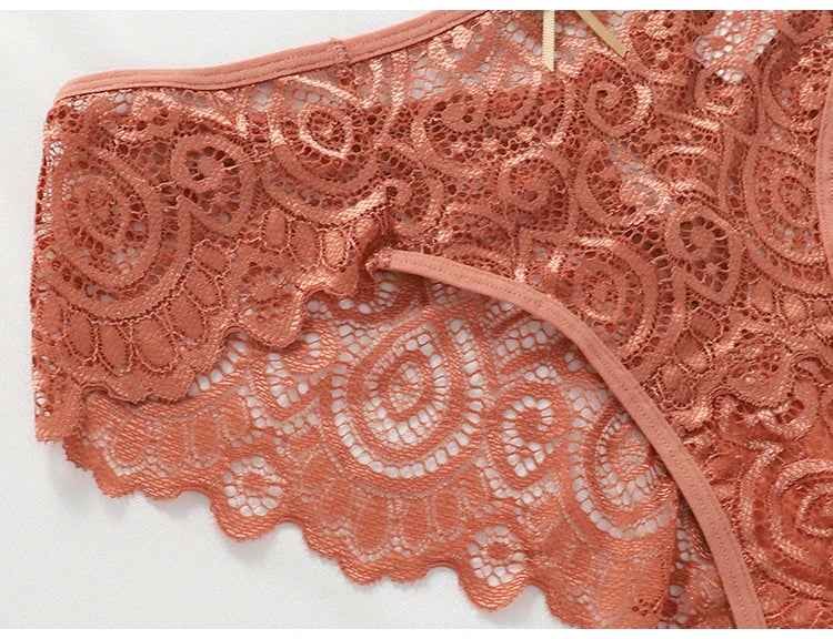 Culottes sexy en dentelle taille basse pour femmes