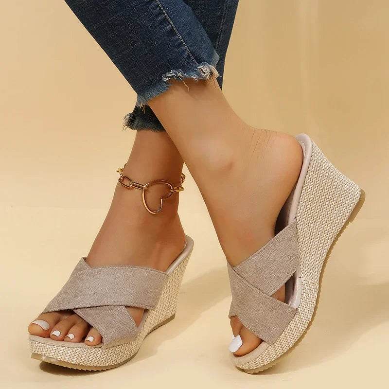 Sandales à talons hauts et semelles épaisses pour femmes