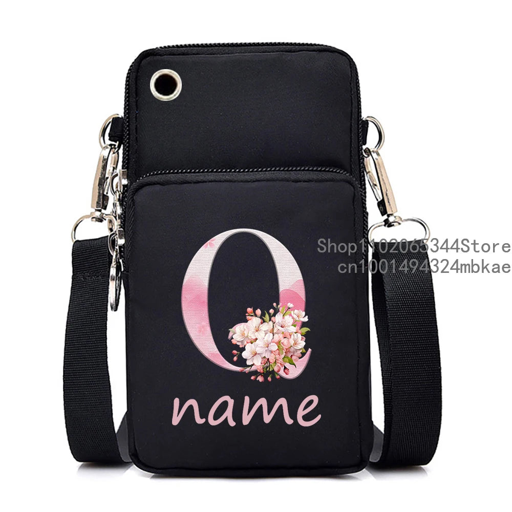 Sac à bandoulière pour téléphone portable floral pour femmes