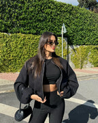 Veste d'aviateur souple et tendance pour femmes
