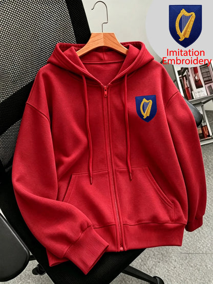Sweat à Capuche Zippé Femme – Imprimé Irlande