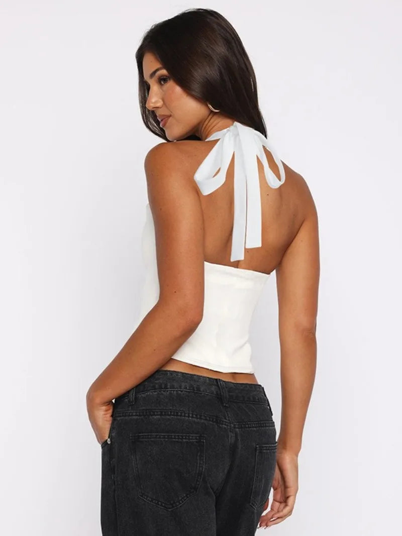 Débardeurs corsets sexy ajourés  pour femmes