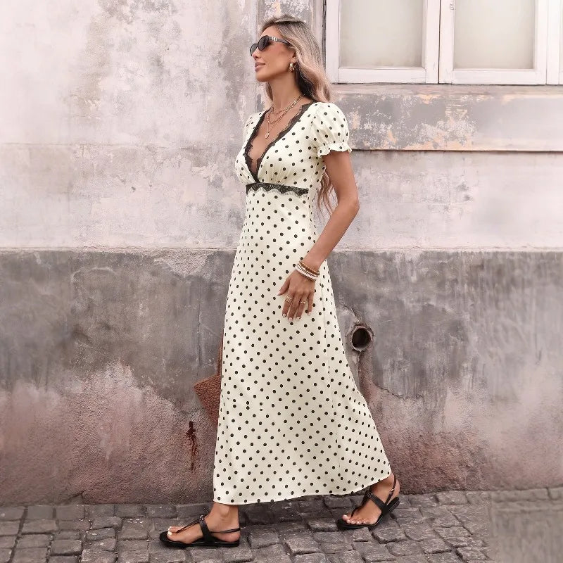 Robe longue d'été dos nu pour femmes