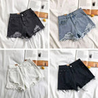 Short en jean court décontracté pour femmes