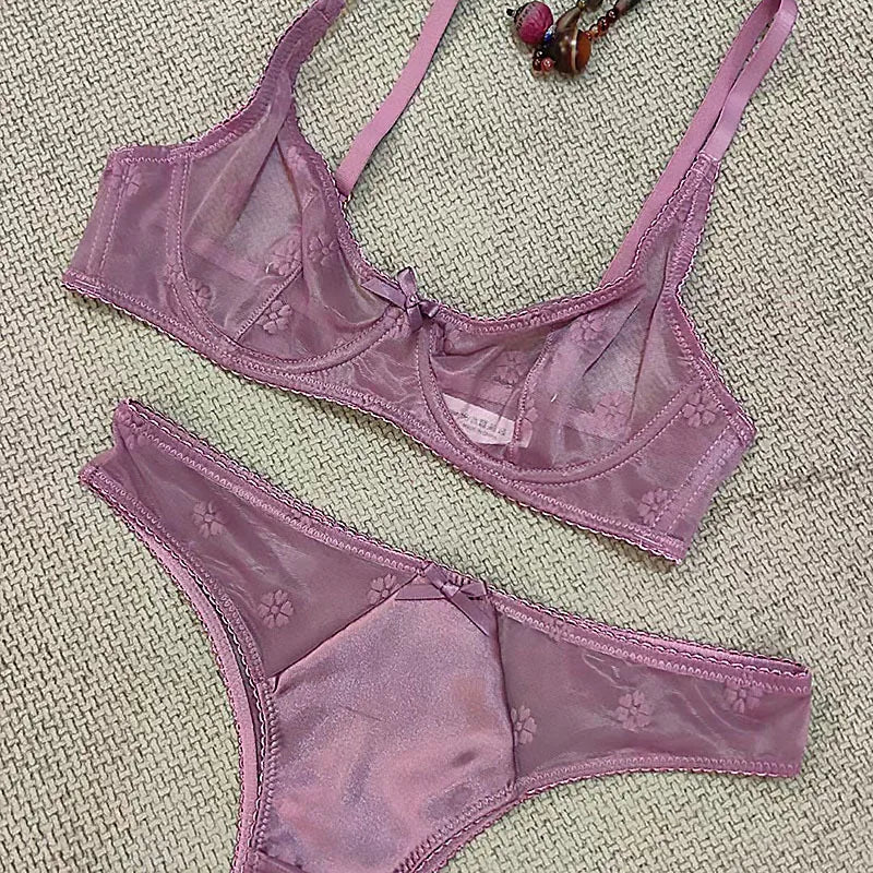 Ensemble soutien-gorge push-up et culotte pour femmes