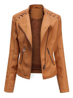 Veste en cuir Slim pour femmes