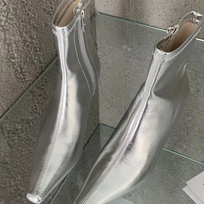 Bottines confortable en cuir souple pour femmes