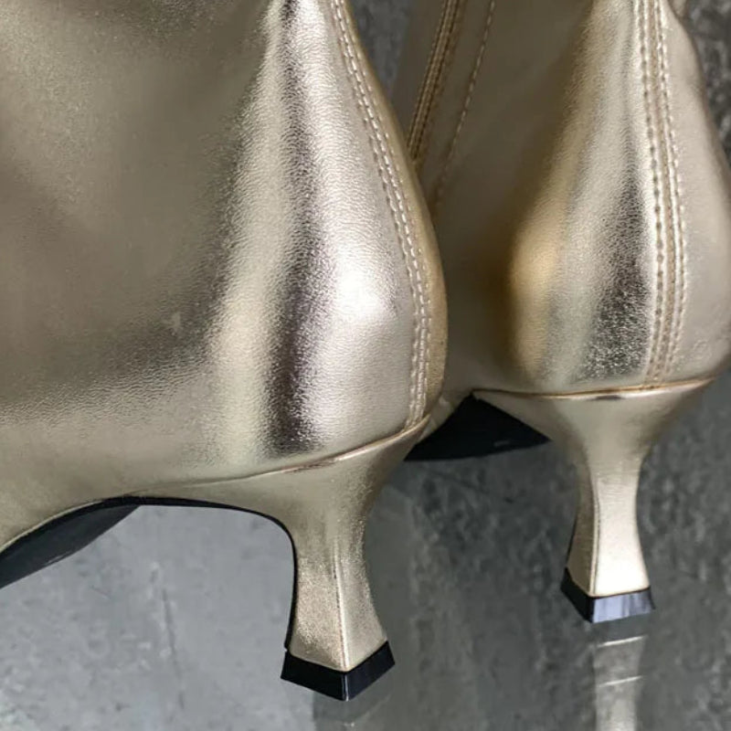 Bottines confortable en cuir souple pour femmes
