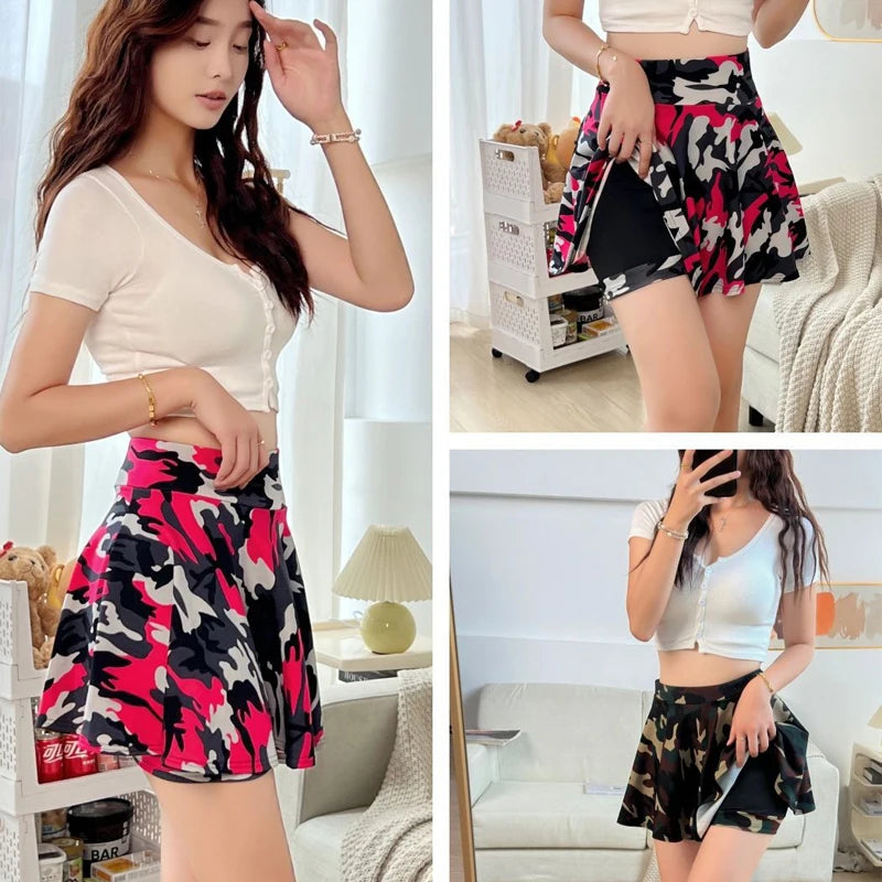 Jupe short plissée basique pour femmes