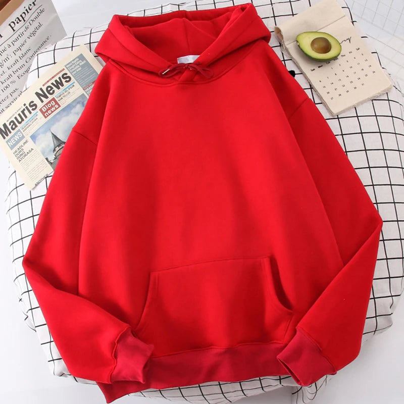 Sweat à Capuche Uni Femme – Style Décontracté