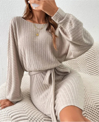 Robe chauve-souris à manches longues pour femmes