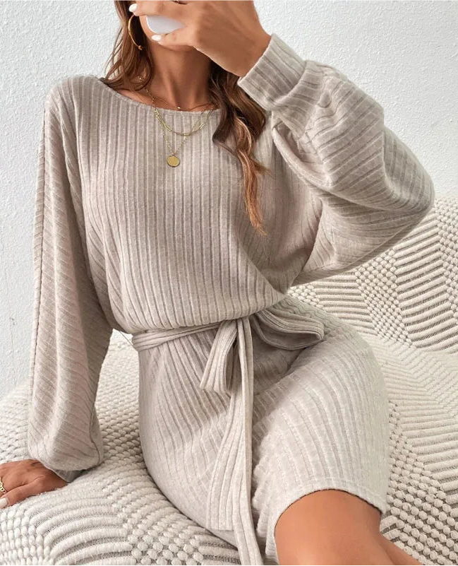 Robe chauve-souris à manches longues pour femmes