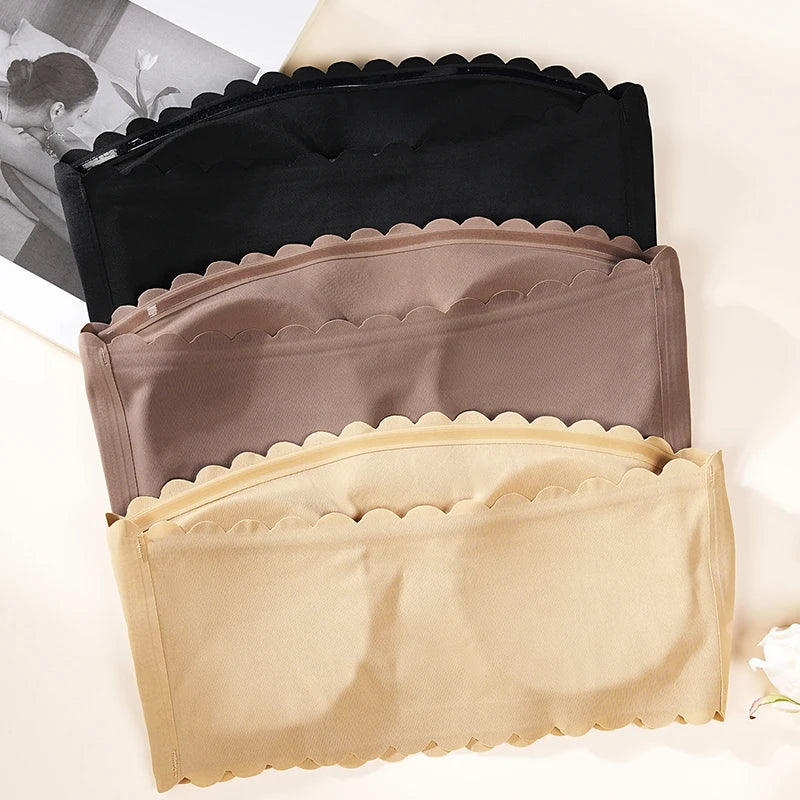 Soutien-gorge rembourré sans bretelles et antidérapant pour femmes