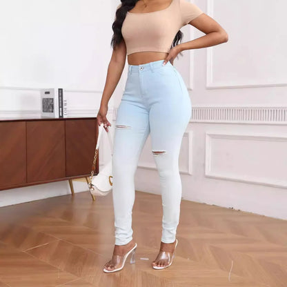 Jean Skinny Femme – Taille Haute et Denim Extensible
