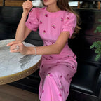 Robe longue à imprimé floral pour femmes