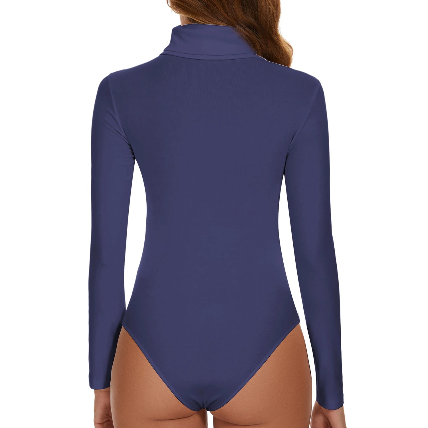 Body à col montant et manches longues pour femmes