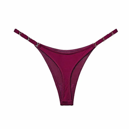 String Femme – Sans Couture et Boucle Métallique
