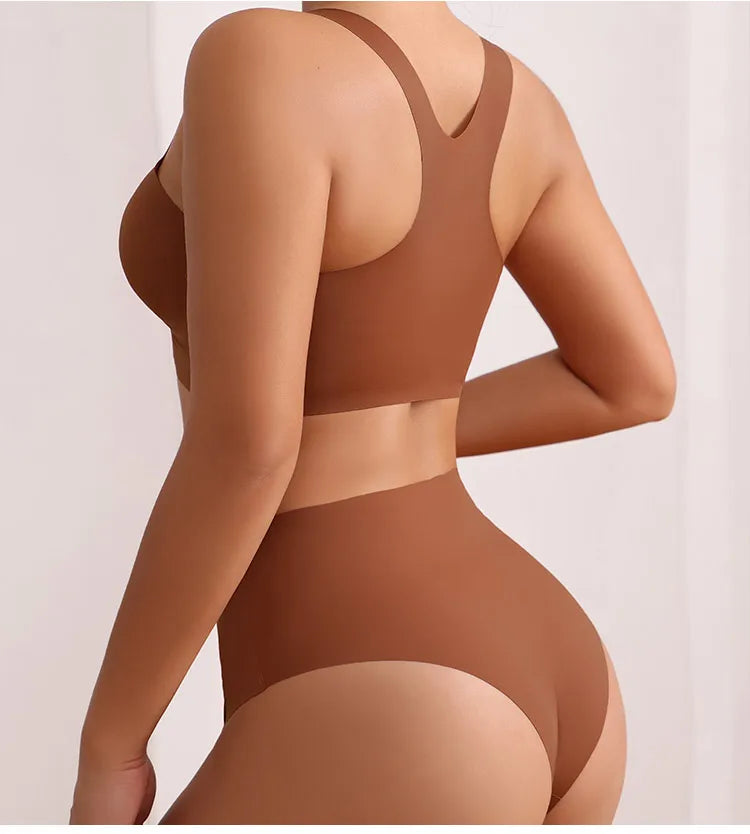 Ensembles de soutien-gorge et culotte sans fil pour femmes