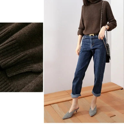 Pull Ample Femme – Maille et Col Roulé