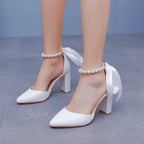 Sandales pointues en cuir pour femmes