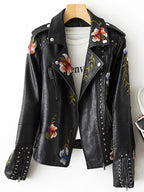 Blouson en similicuir souple pour femmes