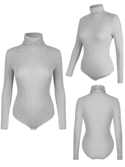 Body Col Montant Femme – Manches Longues