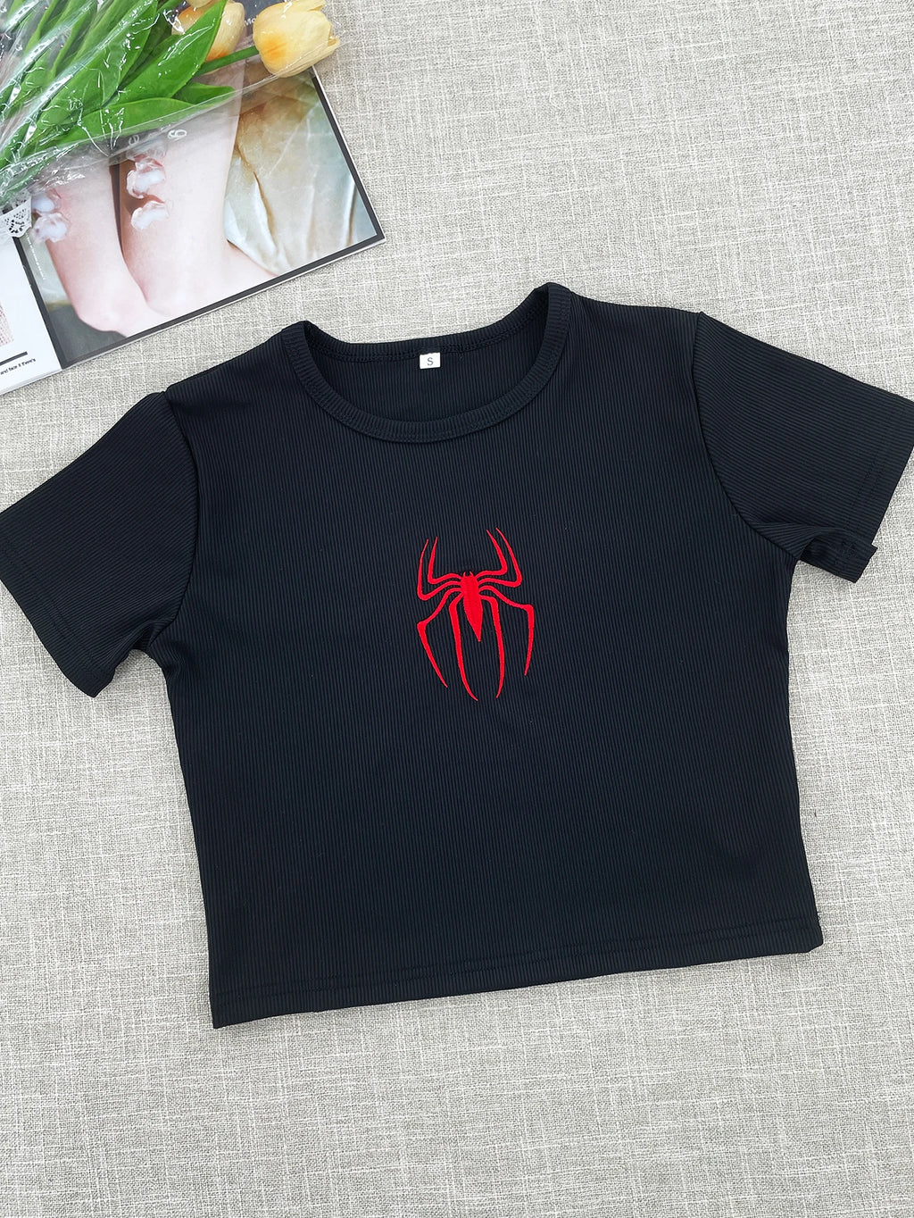 T-shirt court sexy et décontracté pour femmes