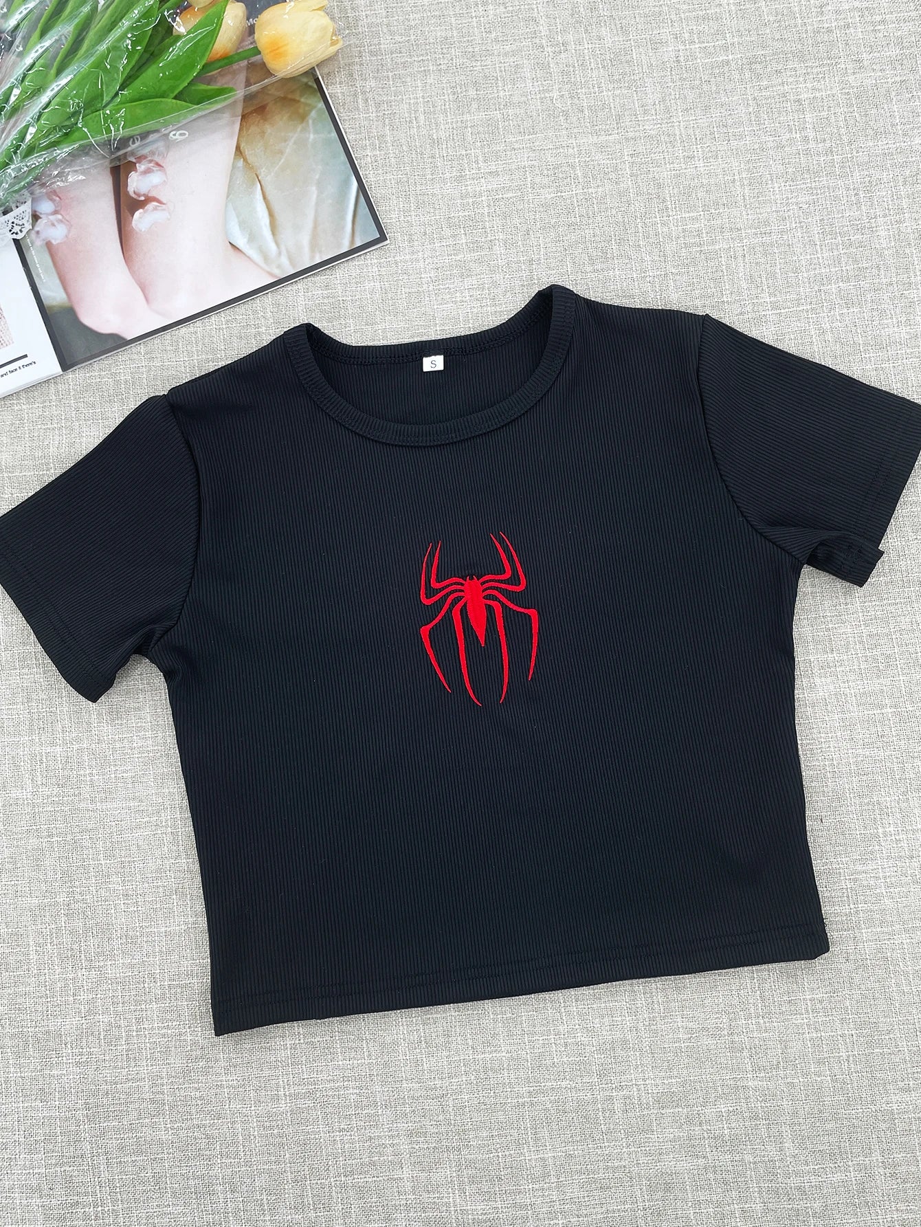 T-shirt court sexy et décontracté pour femmes