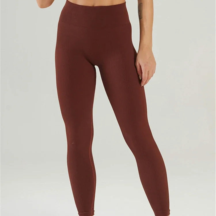Leggings Push Up en tricot sans couture pour femmes
